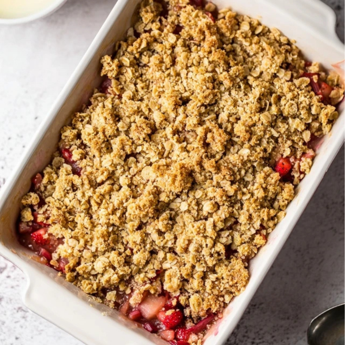 Fashioned Strawberry Rhubarb Crisp