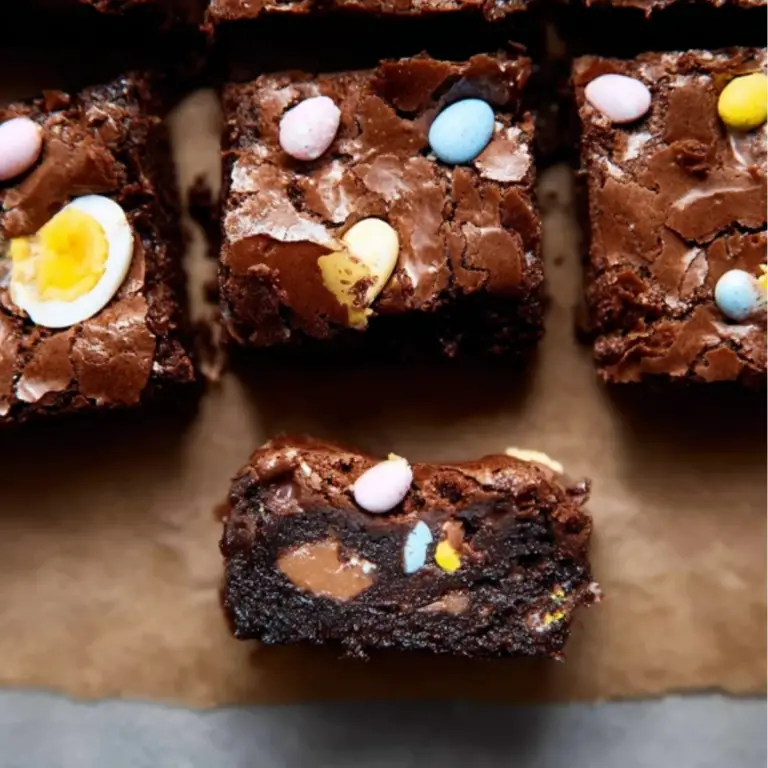 Fudgy Cadbury Egg Brownies