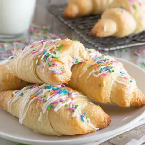 Funfetti Cheesecake Stuffed Crescent Rolls