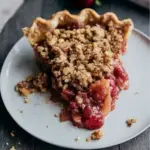 Gluten Free Strawberry Rhubarb Pie with Crumb Topping (4)