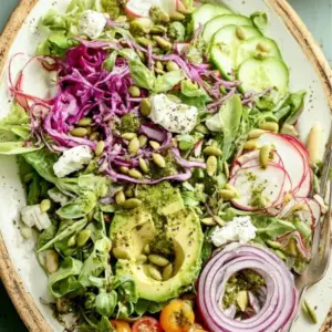 Green Salad with Basil Lemon Vinaigrette