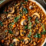 Hearty Vegan Lentil Mushroom Stew