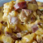Kielbasa Sausage Cheesy Potato Casserole