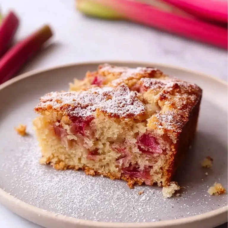Moist Rhubarb Cake