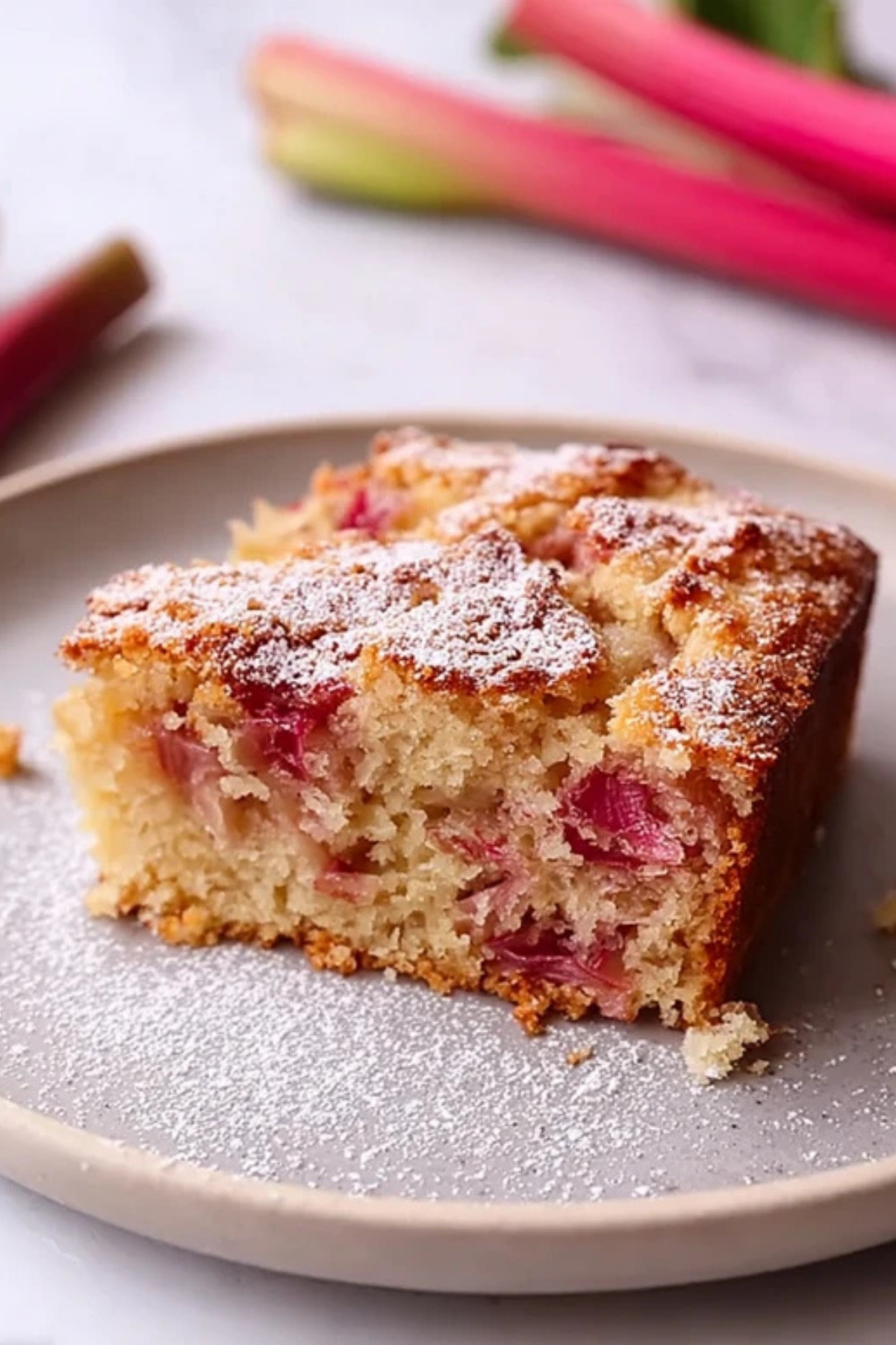 Moist Rhubarb Cake