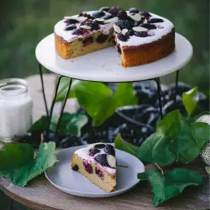 Mulberry Almond Cake