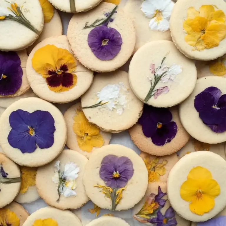 Pressed Flower Cookies