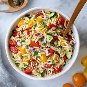 Rainbow Orzo Salad
