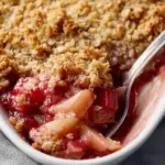 Rhubarb Crisp with Frozen Rhubarb