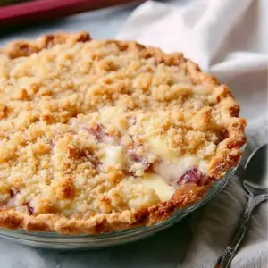 Rhubarb Custard Pie with Crumb Topping (1)