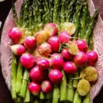 Roasted Asparagus and Radishes with Mustard Vinaigrette