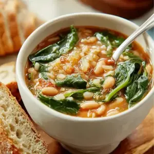 Savory Bean Spinach Soup