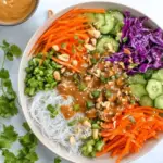 Spring Roll Bowl with Peanut Sauce