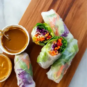 Spring Rolls with Peanut Sauce