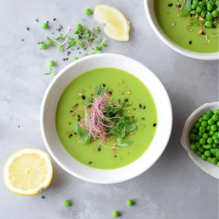 Spring pea soup