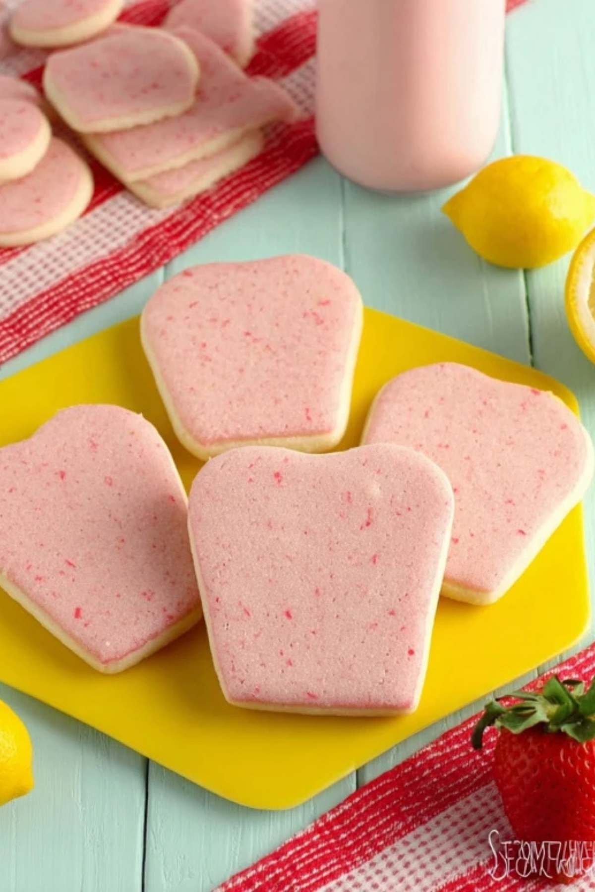 Strawberry Lemonade Cut Out Cookie