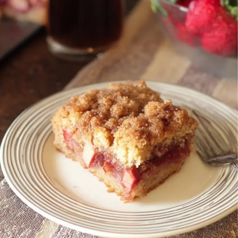 Strawberry Rhubarb Coffee Cake
