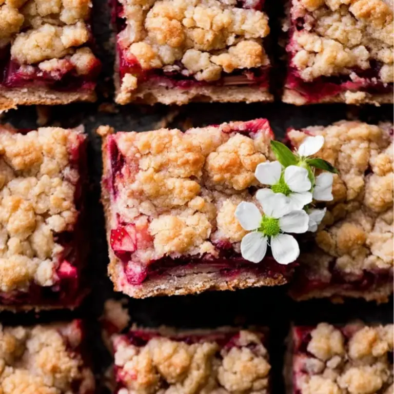 Strawberry Rhubarb Crumb Bars