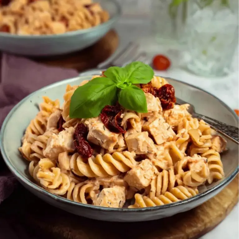Tofu Pasta with Sundried Tomatoes