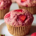 Vegan Double Strawberry Muffins