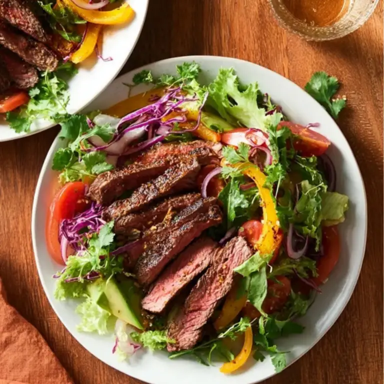 Warm Fajita Steak Salad