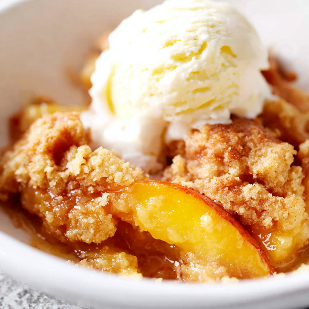 Bisquick Peach Cobbler