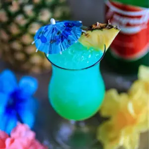 Blue Hawaii mocktail