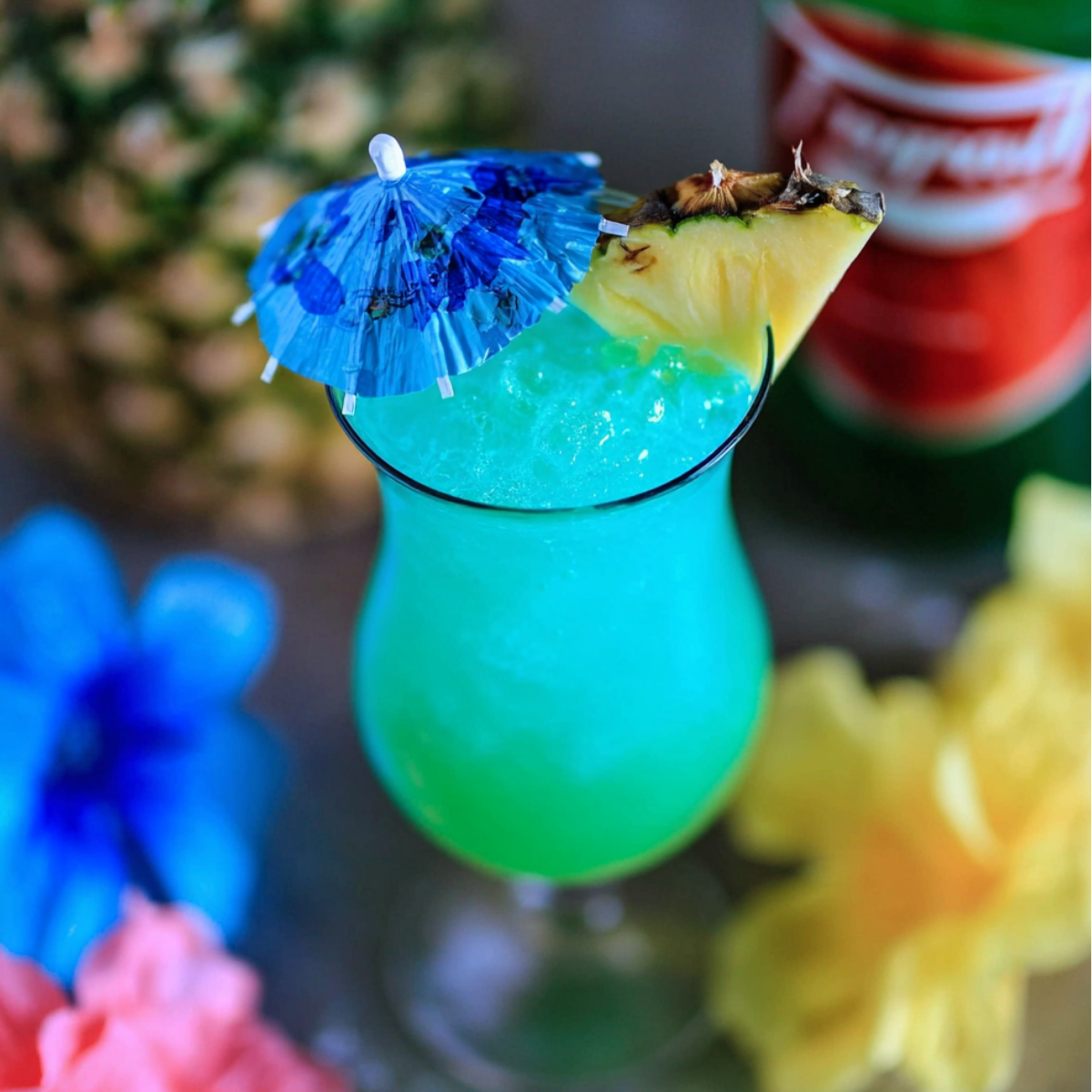 Blue Hawaii mocktail