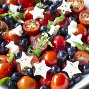 Blueberry Cherry Tomato Caprese Salad