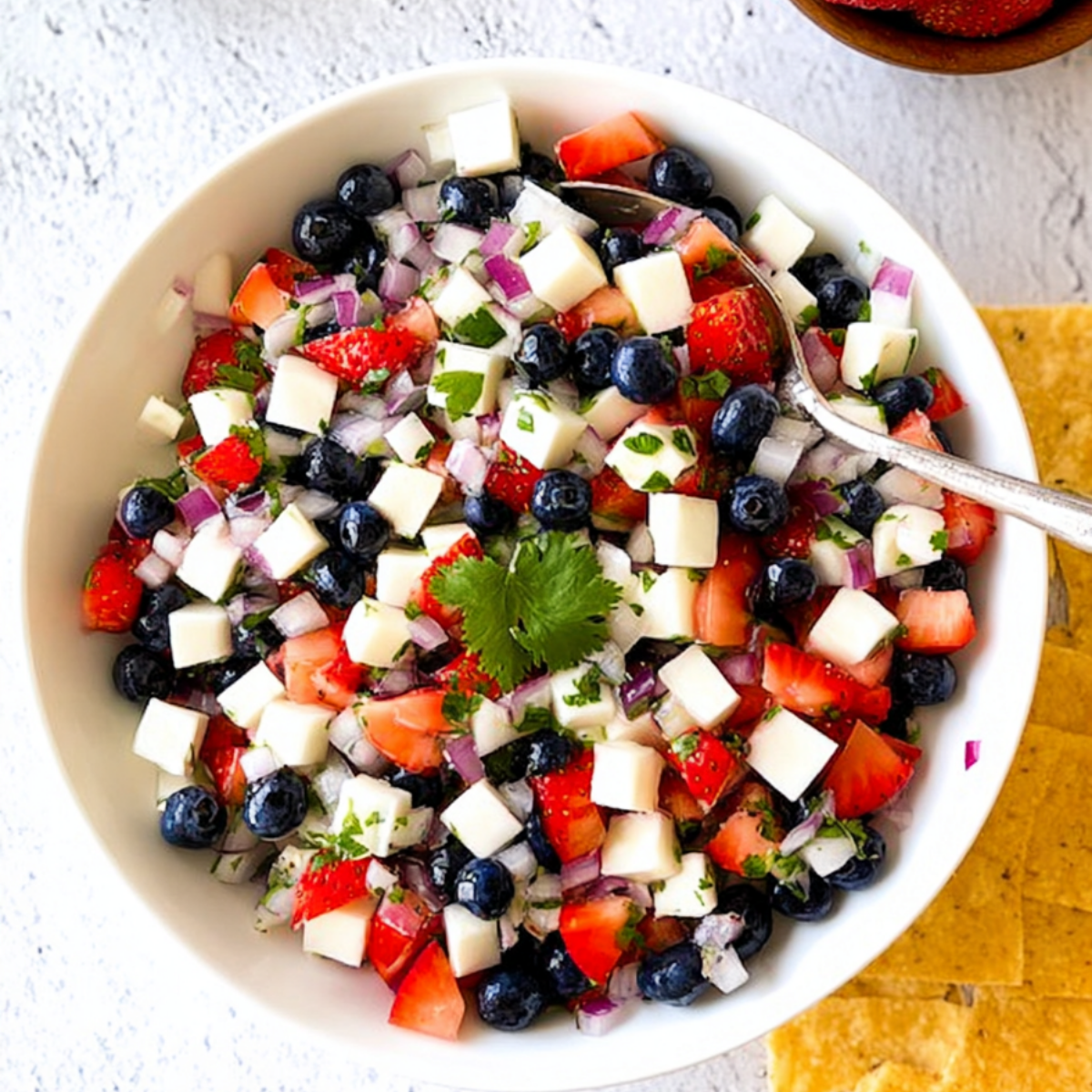 Blueberry Strawberry & Jicama Salsa