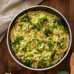 Broccoli and Orzo Skillet