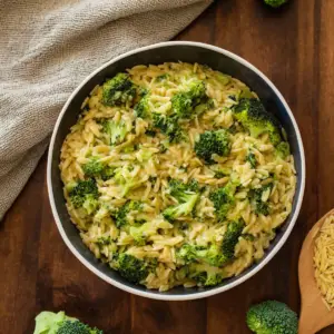 Broccoli and Orzo Skillet
