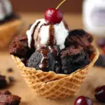 Vegan Chocolate Brownie Sundae