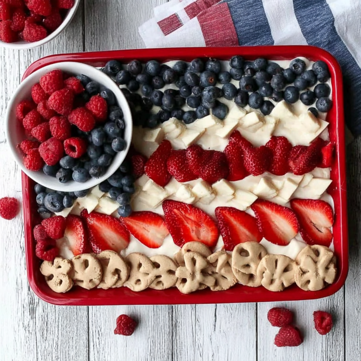 Flag Fruit Dessert
