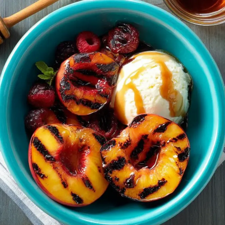 Grilled Honey Balsamic Glazed Fruit