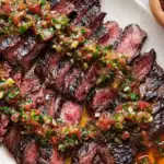 Grilled Skirt Steak with Grated Tomato Salsa