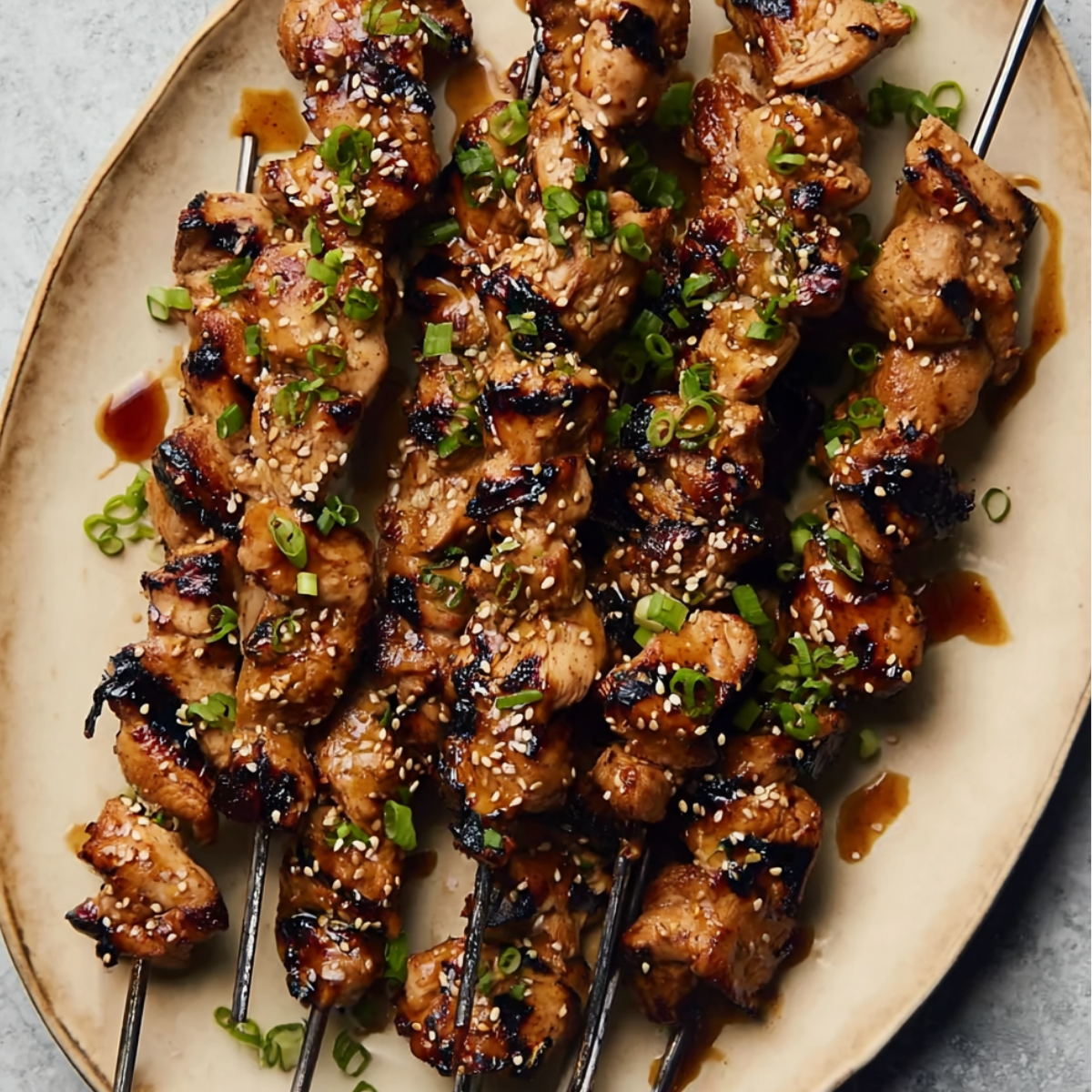 Honey Garlic Asian Chicken Kabobs