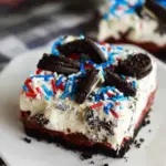 No Bake Fireworks Oreo Cheesecake Bars