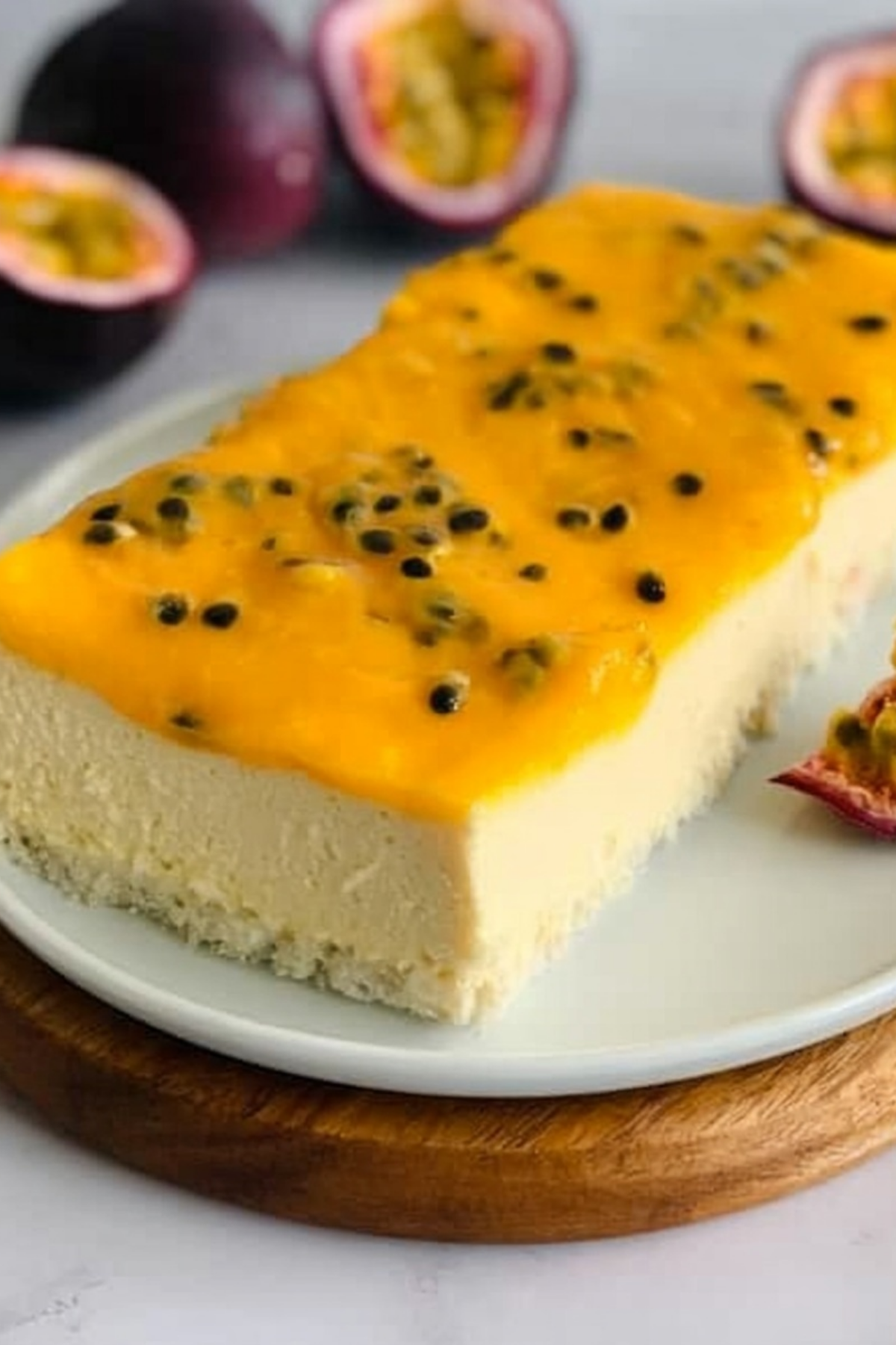 No Bake Passion Fruit Cheesecake