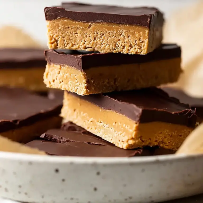 No Bake Peanut Butter Chocolate Bars