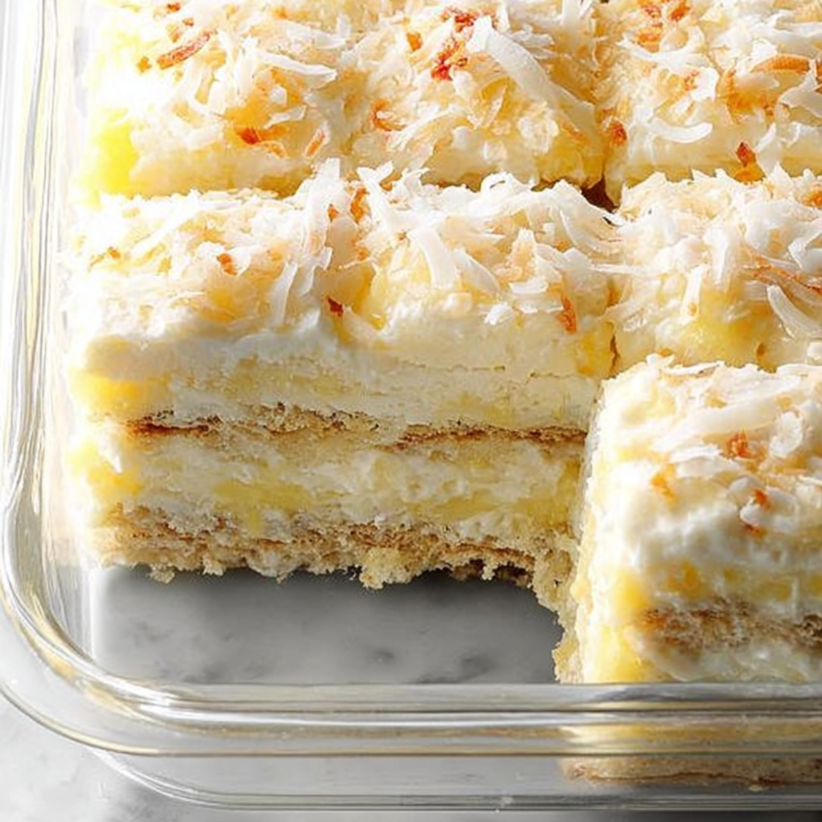 Pina Colada Icebox Cake
