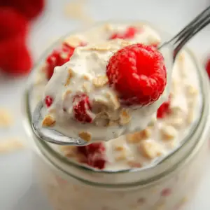 Raspberry Cheesecake Overnight Oats