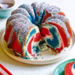 Red White & Blue Marble Cake