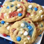 Red White and Blue Cookies With M&Ms