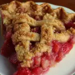 Rhubarb Pie with Strawberry Jello