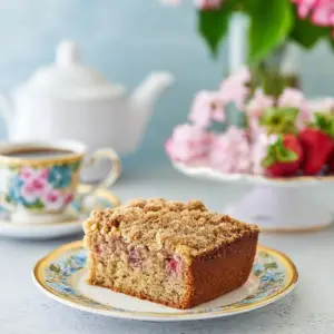 Rhubarb Sour Cream Coffee Cake