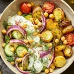 Roasted Potato Tzatziki Bowls