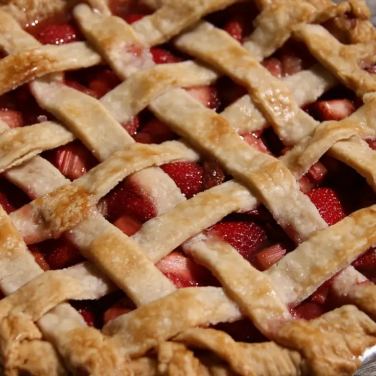 Spiced Strawberry Rhubarb Pie