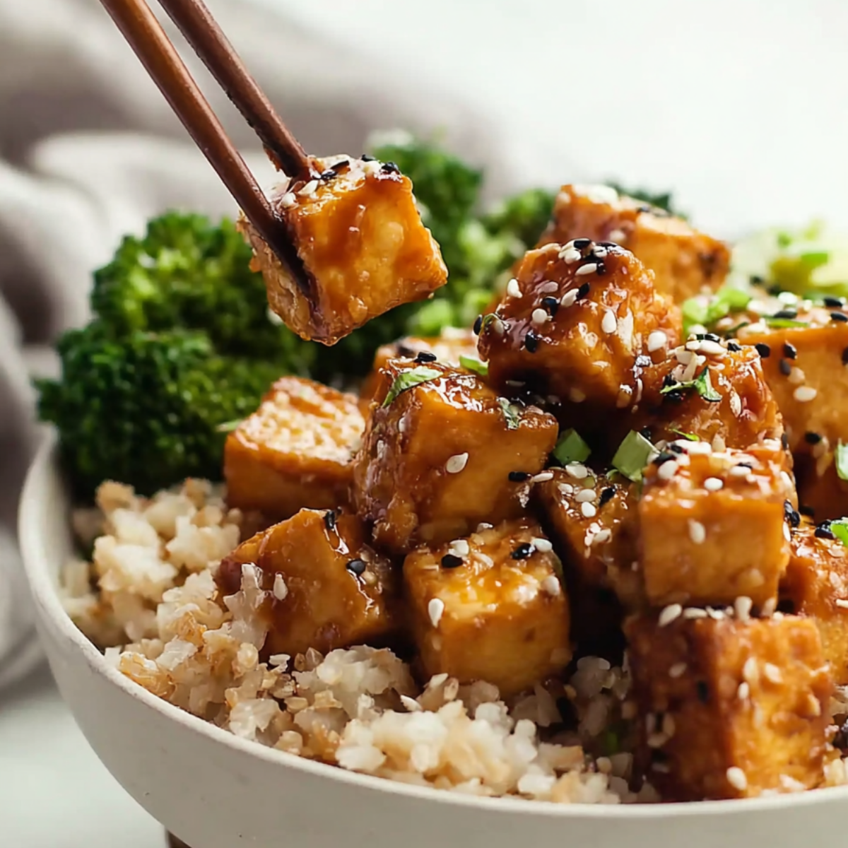 Sticky Miso Tofu