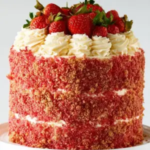Strawberry Crunch Cake